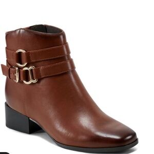 New Easy Spirit Serafina Buckle Brown Ankle Boots Sz 9 M